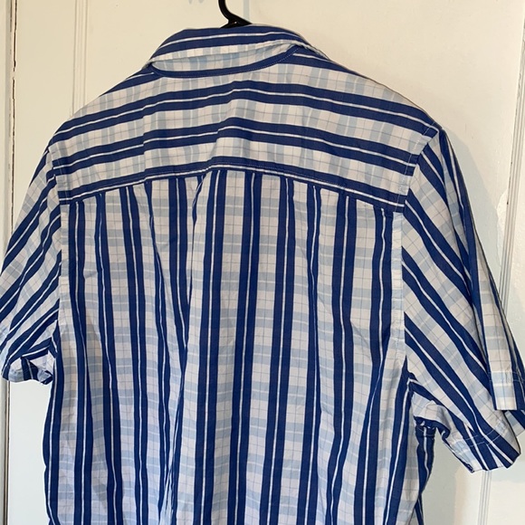 Timberland plaid short sleeve shirt button down casual top with pocket - Picture 5 of 8